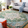 SAFAVIEH Madison Collection Area Rug - 2'2" x 4', Beige & Orange, Boho Chic Distressed Medallion Design, Non-Shedding & Easy to Clean, Ideal for Living Room, Bedroom, Dining Space (MAD473E)