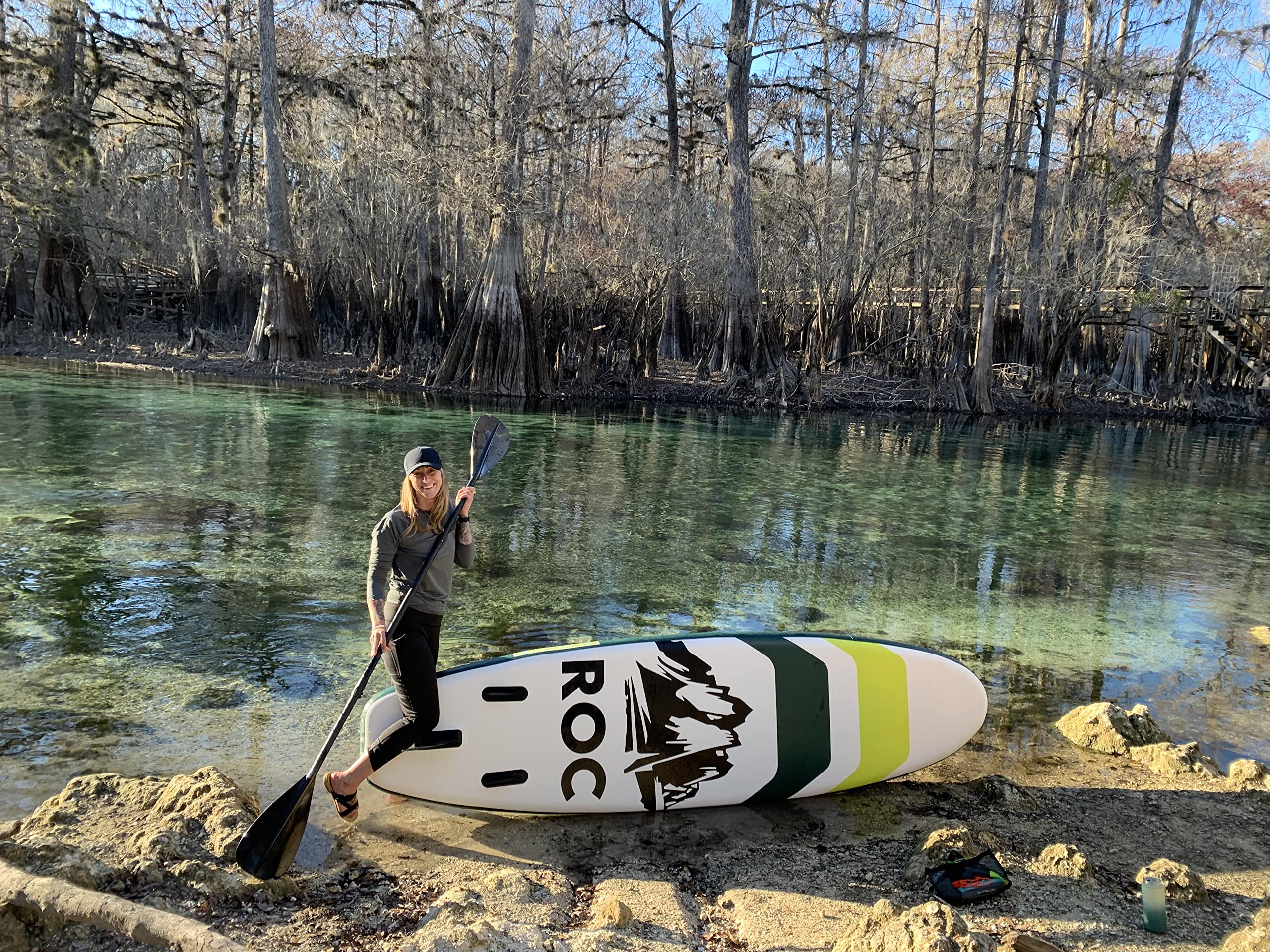 Roc Inflatable Stand Up Paddle Board 10' 6" with Premium SUP Paddle Board Accessories, Wide Stable Design, Non-Slip Comfort Deck for Youth & Adults