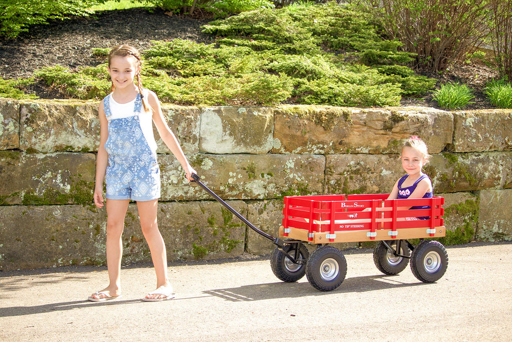 Berlin Flyer Sport Wagon - Model F410 - Amish Made in Ohio, USA - 10" No-Flat Tires (Blue)