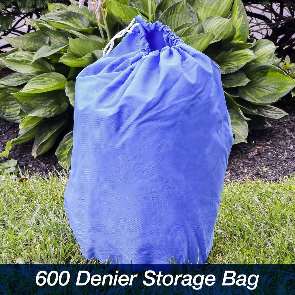 Budge B-620-X6 Blue 20'-22' Long (Beam Width up to 106") 600 Denier Waterproof Breathable Hard/T-Top Boat Cover