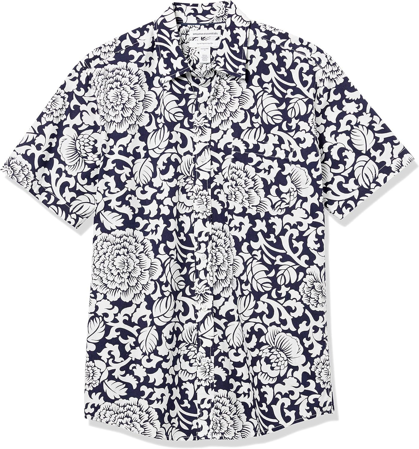 Amazon Essentials Men's Regular-Fit Short-Sleeve Poplin Shirt