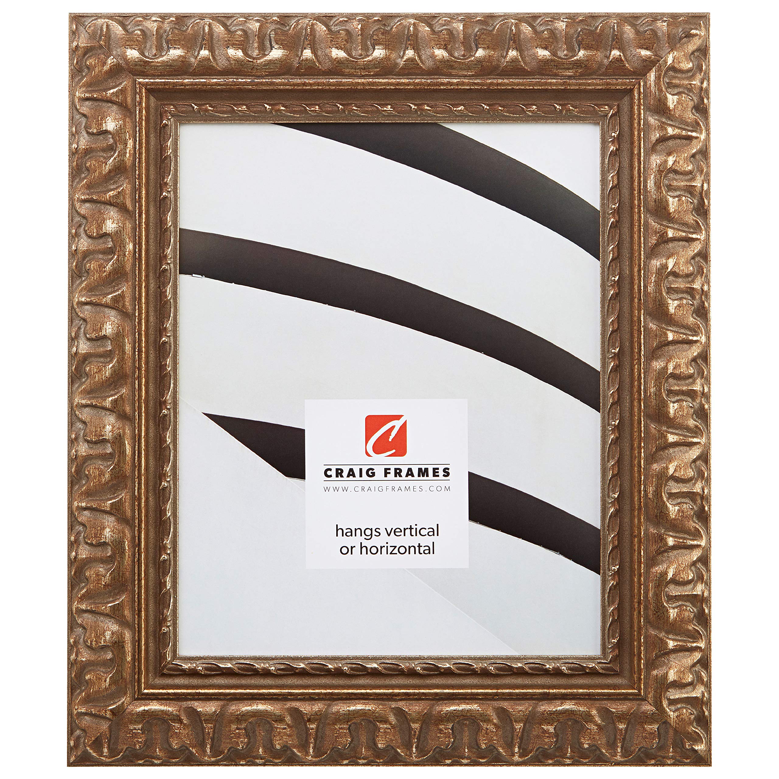 Craig Frames Bravado Ornate Antique Bronze Picture Frame, 4 by 6-Inch
