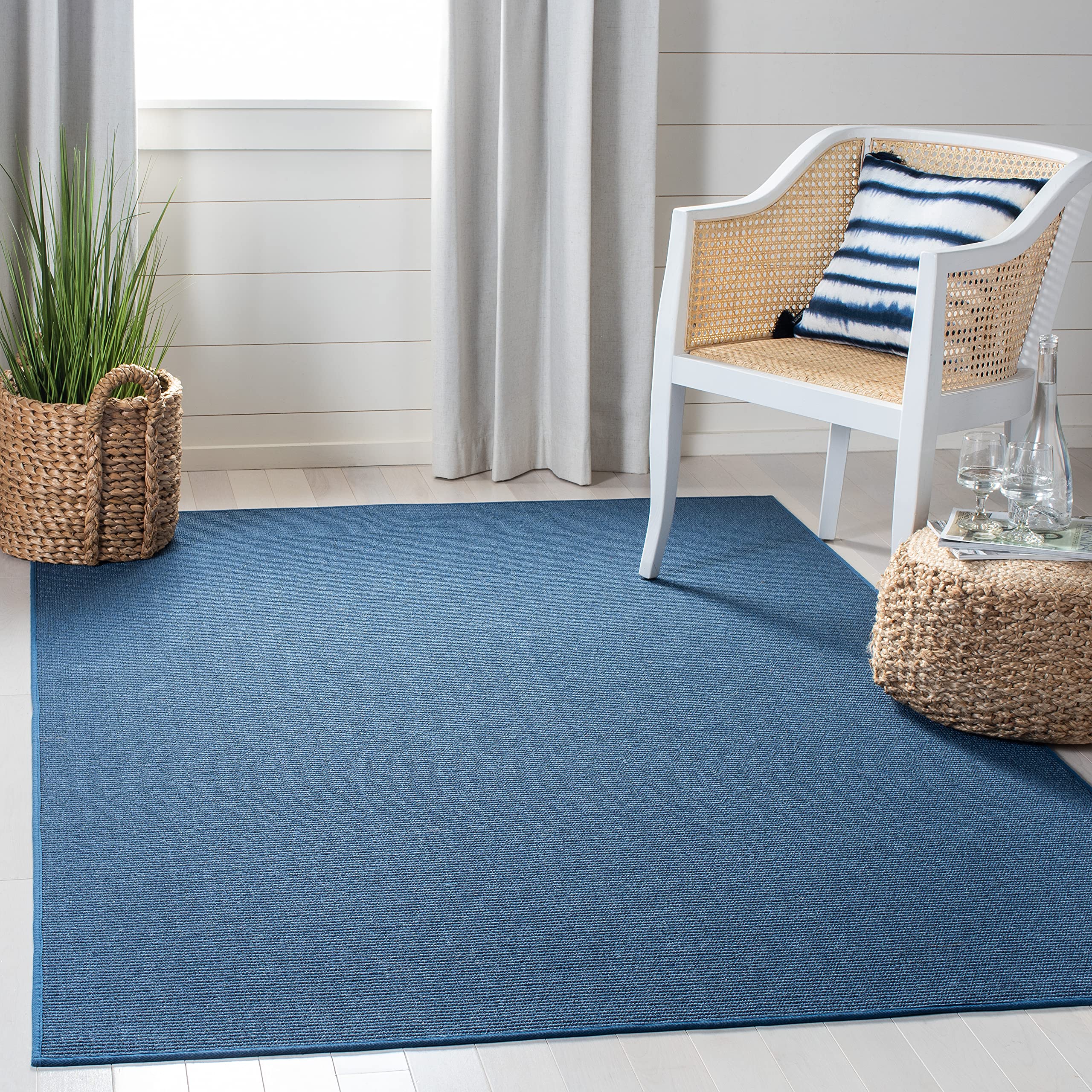 Martha Stewart x SAFAVIEH Area Rug Collection - 1'9" x 2'10", Beige & Ivory, Sisal & Jute, Farmhouse Style, Ideal for Living Room, Bedroom, Office, Dining Space (MSR9501C)