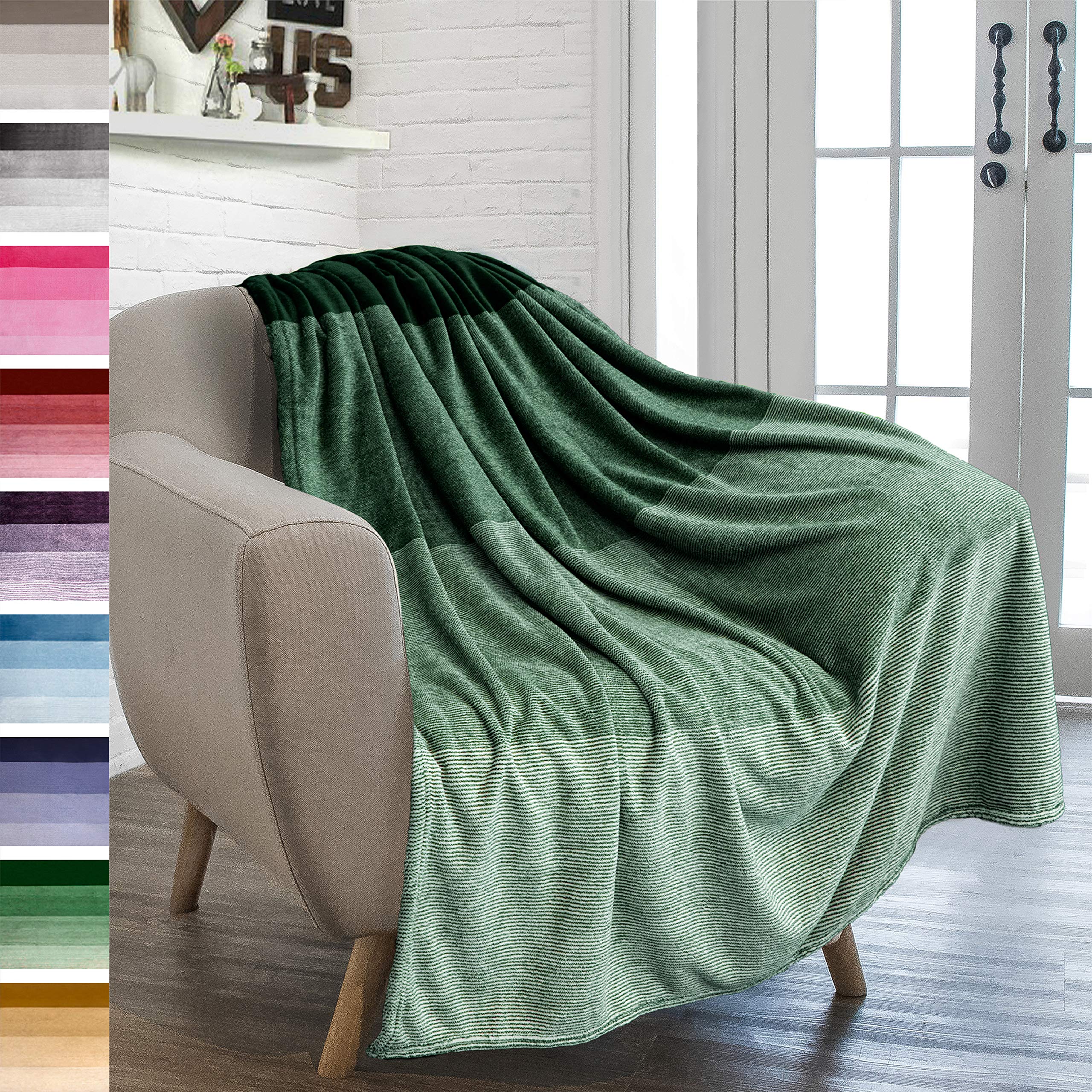 Pavilia Patriotic Blanket - American National Flag Throw Blanket for Sofa Couch Bed, Soft Microfiber Fleece Reversible, USA Military Veteran July 4th Gift - 50 x 60 Inches