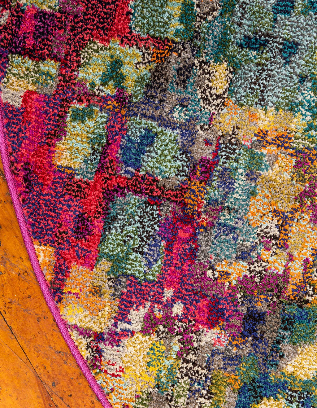 Unique Loom Jardin Collection Colorful, Vibrant, Abstract, Modern Area Rug (2' 0 x 3' 0 Rectangular, Multi/ Blue)
