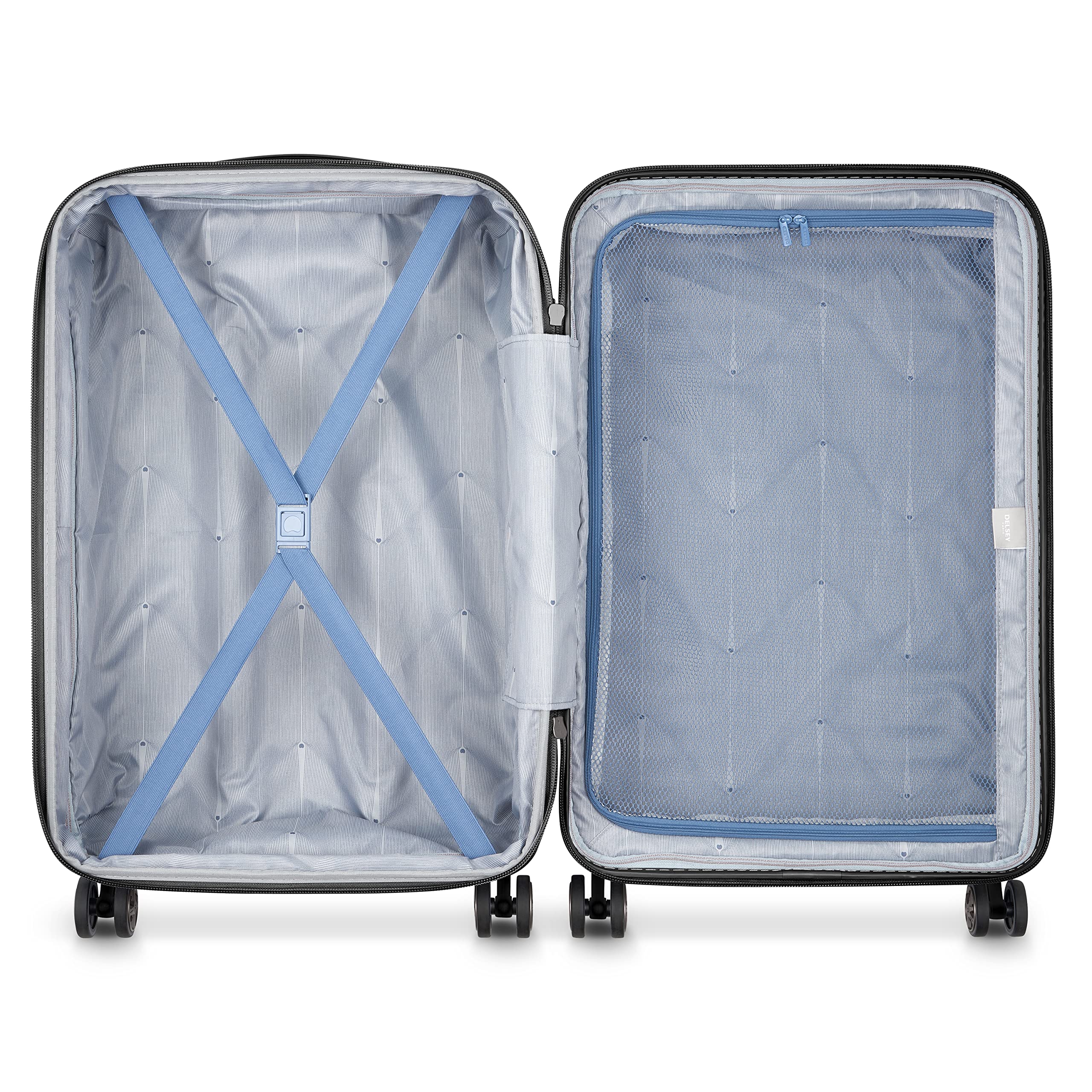 DELSEY PARIS Cruise 3.0 Hardside Expandable Luggage with Spinner Wheels, Black, Carry on 20 Inch