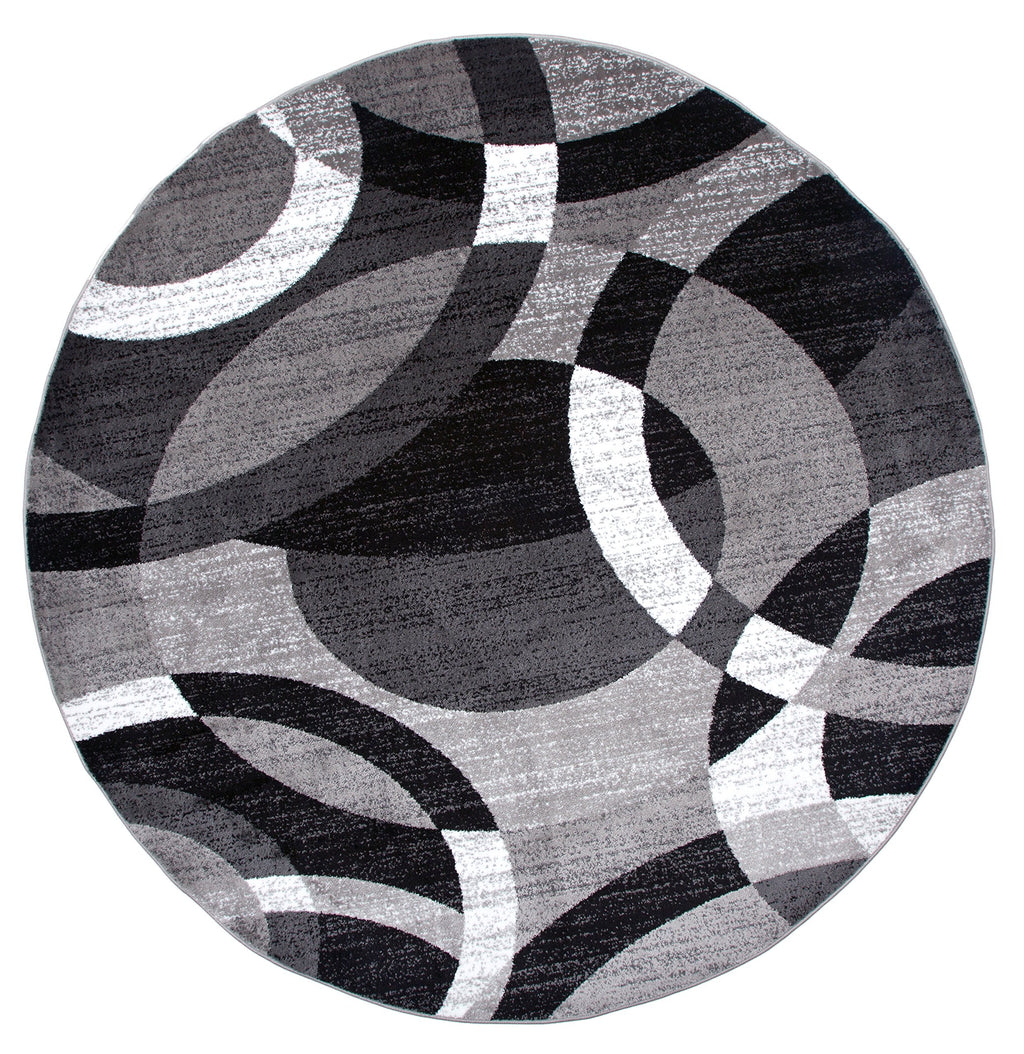 Rugshop Contemporary Modern Circles Abstract Area Rug 2' x 3' Blue