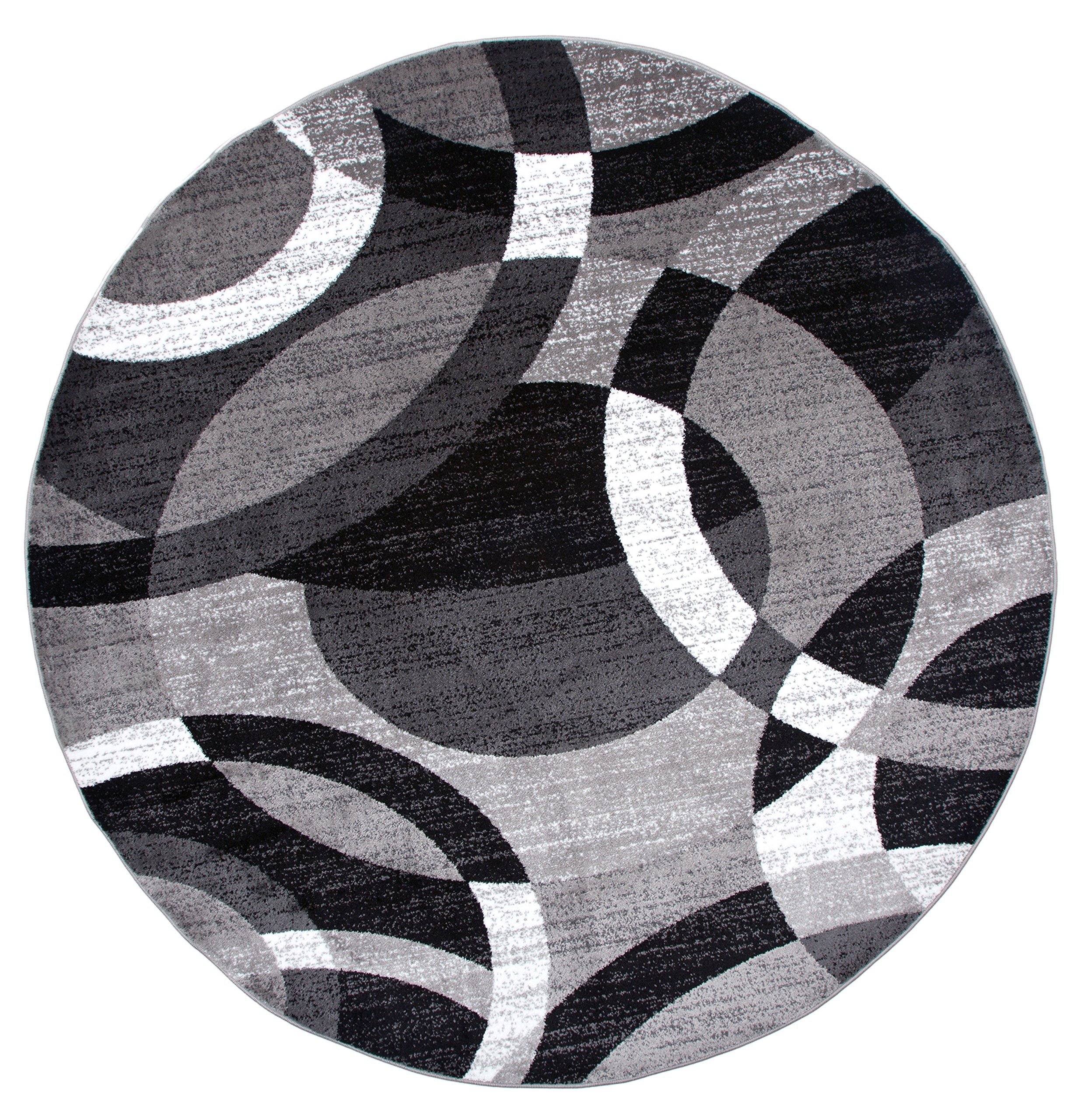 Rugshop Contemporary Modern Circles Abstract Area Rug 2' x 3' Blue