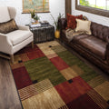 Mohawk Home Alliance Modern Geometric 1' 8" x 2' 10" Area Rug - Red - Perfect for Living Room, Dining Room, Office