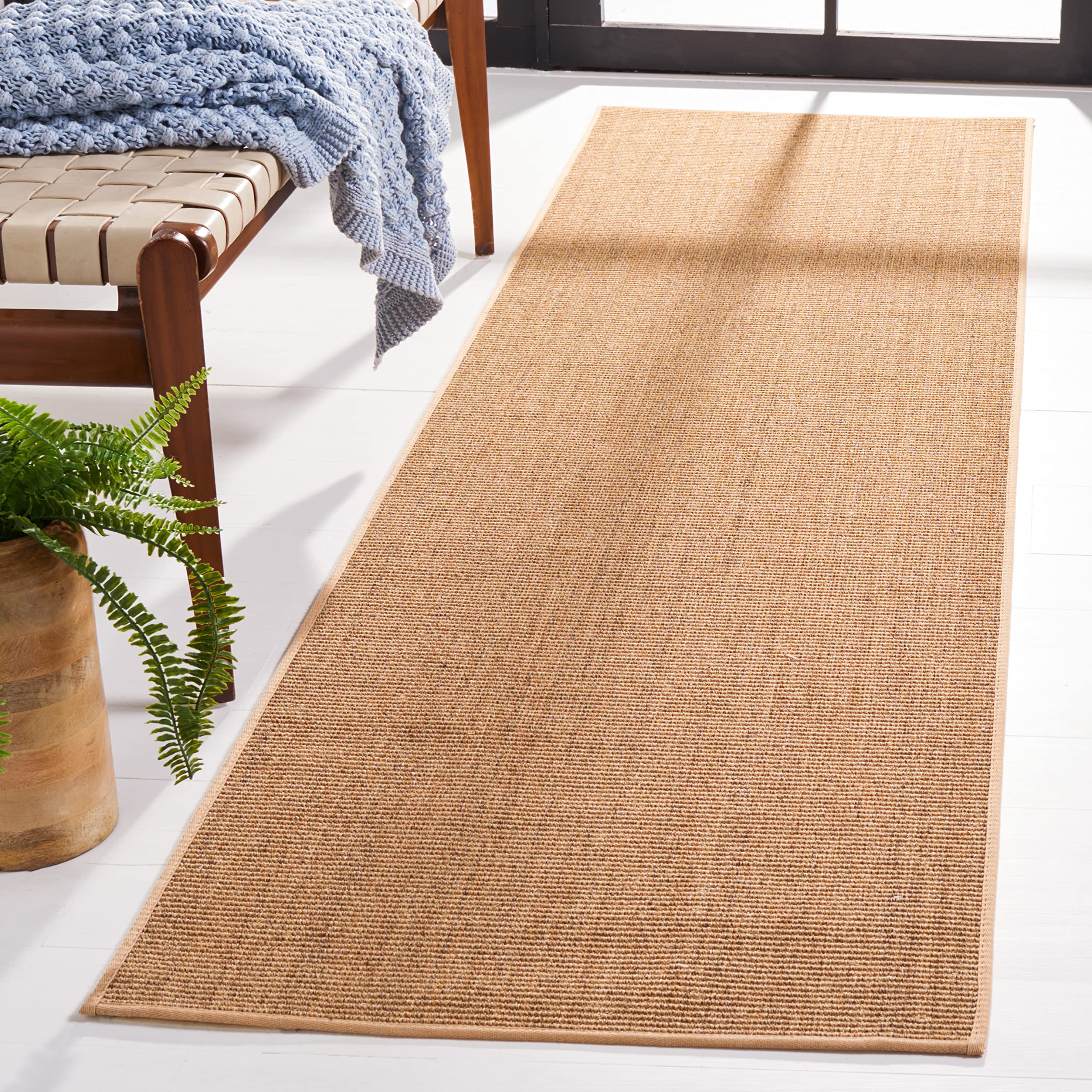 Martha Stewart x SAFAVIEH Area Rug Collection - 1'9" x 2'10", Beige & Ivory, Sisal & Jute, Farmhouse Style, Ideal for Living Room, Bedroom, Office, Dining Space (MSR9501C)