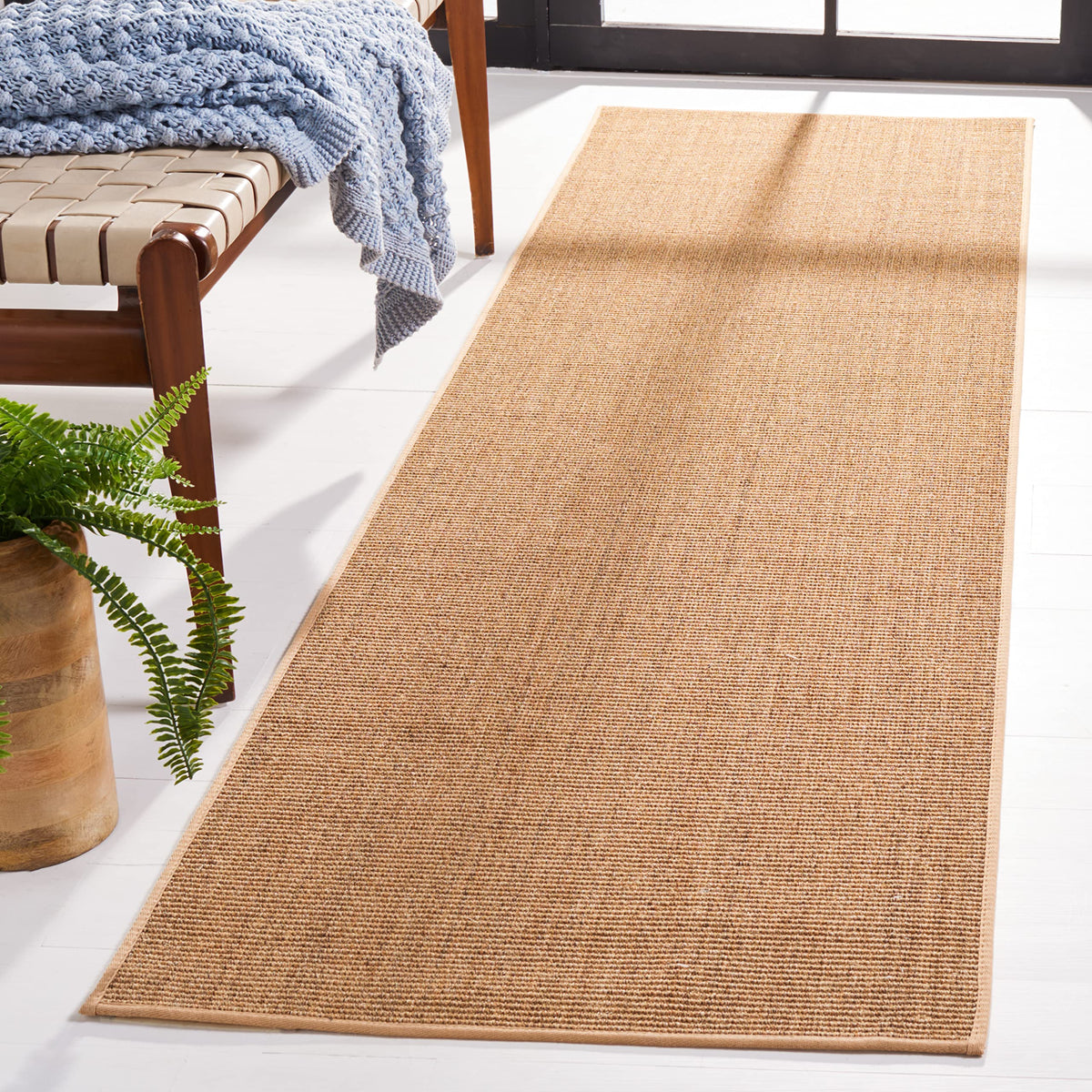 Martha Stewart x SAFAVIEH Area Rug Collection - 1'9" x 2'10", Beige & Ivory, Sisal & Jute, Farmhouse Style, Ideal for Living Room, Bedroom, Office, Dining Space (MSR9501C)