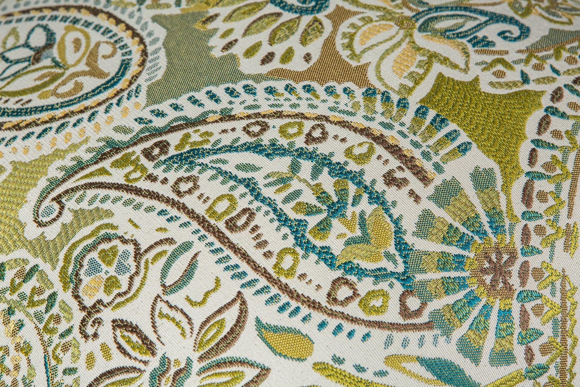 Mika Home Pack of 2 Decorative Pillow Covers Throw Pillow Cases,Paisley Pattern,18X18 Inches,Blue Brown Cream Multicolor