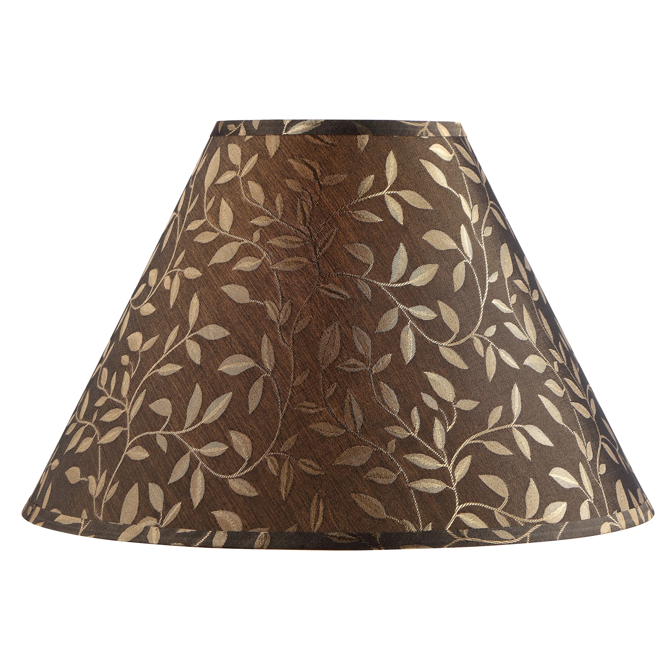 Aspen Creative 32083 Transitional Hardback Empire Shaped Spider Construction Lamp Shade in Brown, 18" wide (7" x 18" x 12 1/2")