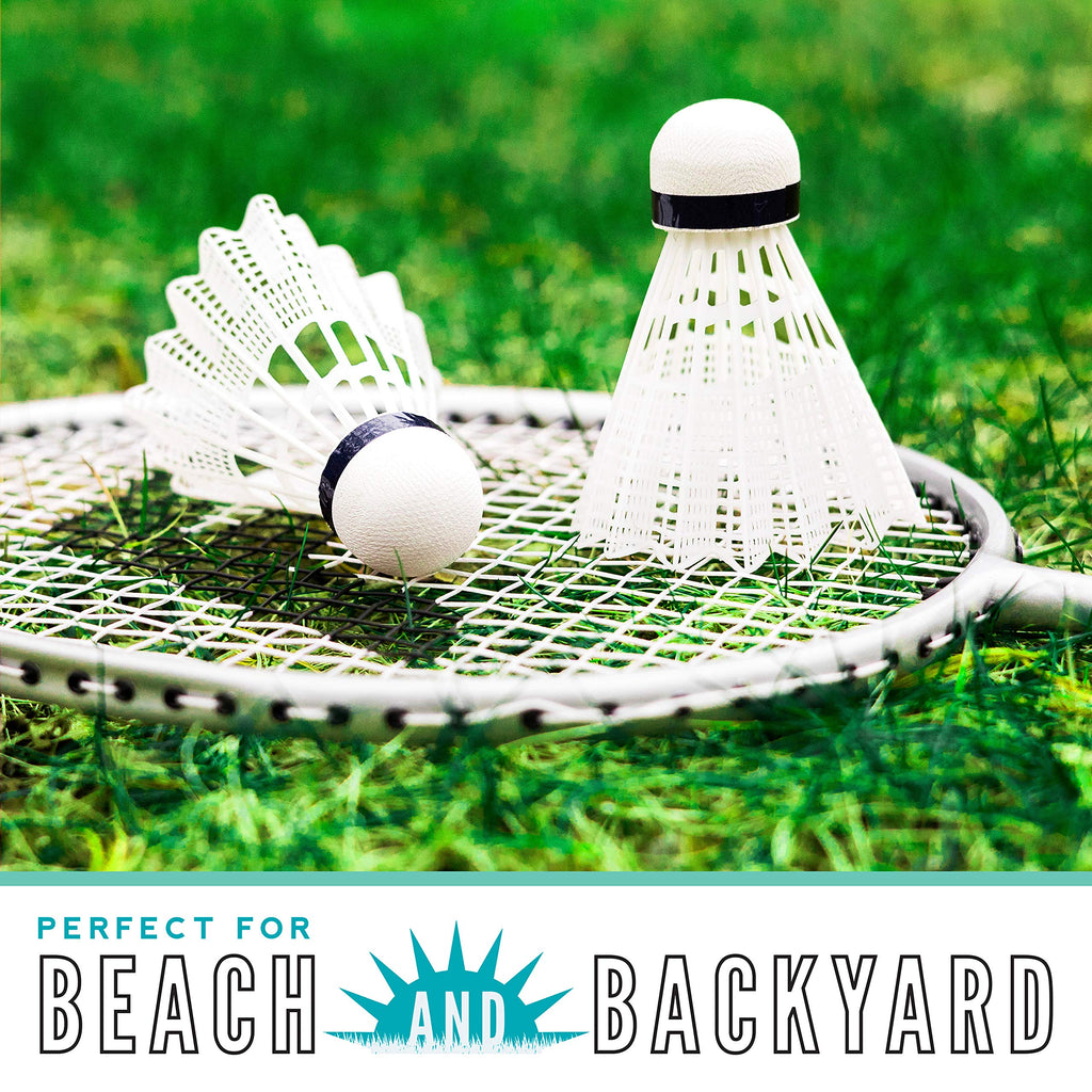 Franklin Sports Badminton Racket + Birdie Set - Replacement Badminton Equipment for Kids + Adults - 2 Player - 4 Player Badminton Racket Sets