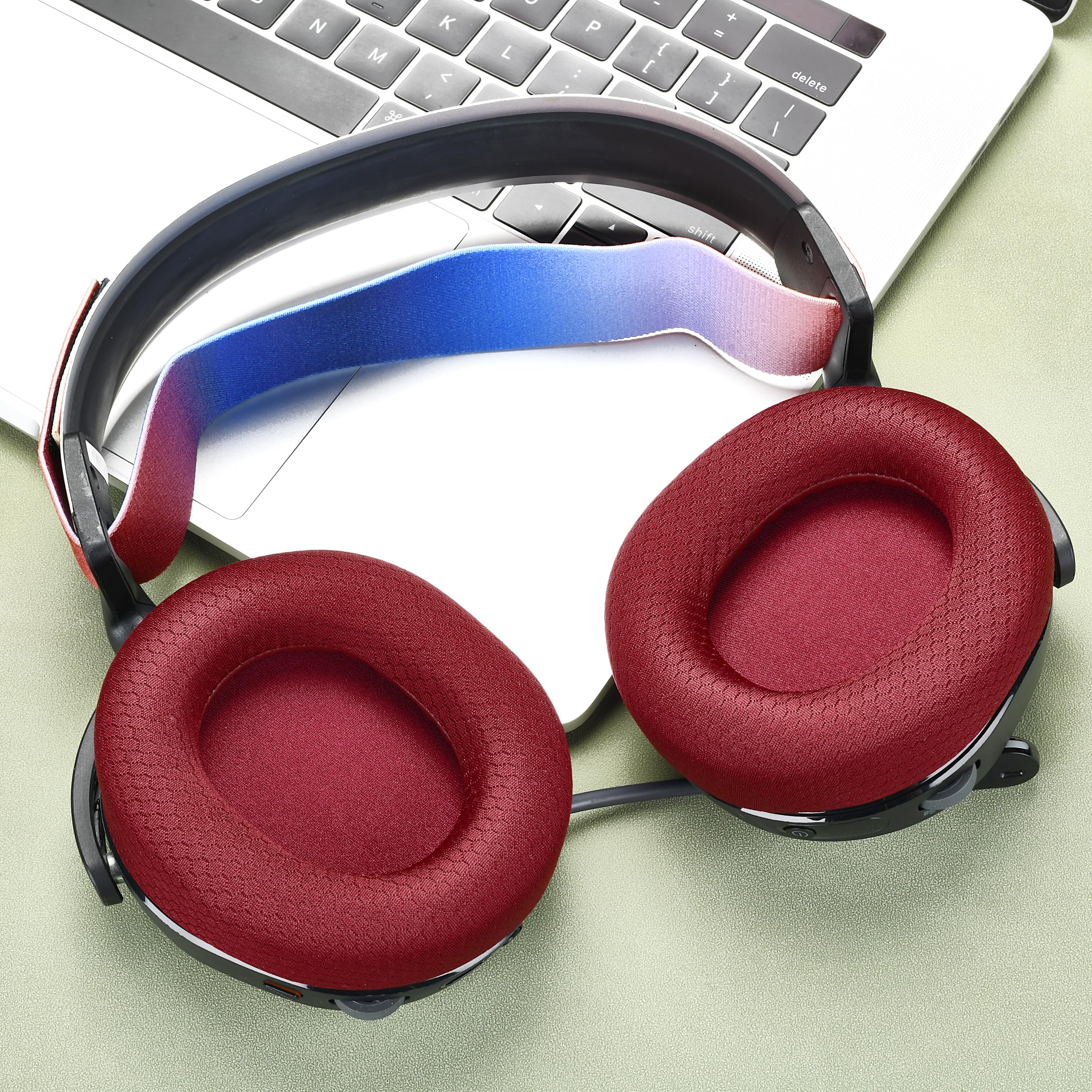 Arctis 3/5 / 7/9 Replacement Black Fabric Ear Pads Cushion Compatible with SteelSeries Arctis 3 / Arctis 5 / Arctis 7 Arctis 9 / Arctis 1 / Arctis pro Lossless Wireless Gaming Headset Headphone