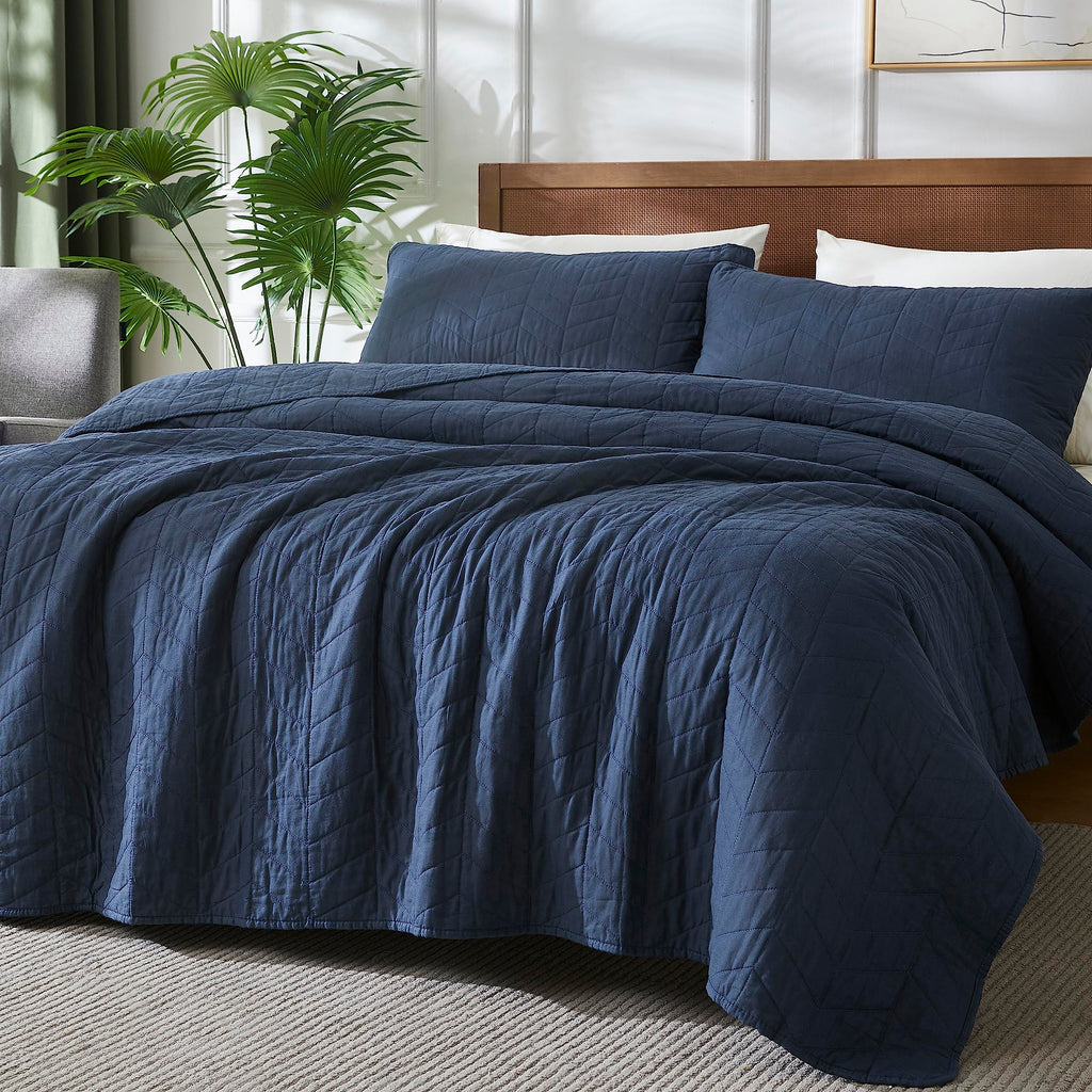 palassio Beige Cotton Quilt Twin Size Bedding Sets with Pillow Sham, White Lightweight Soft Bedspread Coverlet, Tan Cream Quilted Comforter Bed Cover for All Season, 2 Pieces, 68x86 inches