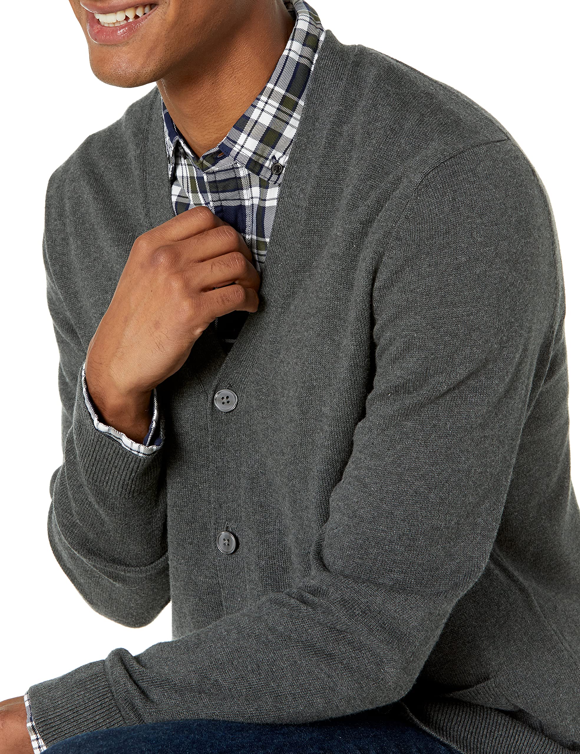 Amazon Essentials Men's V-Neck Cotton Cardigan Sweater