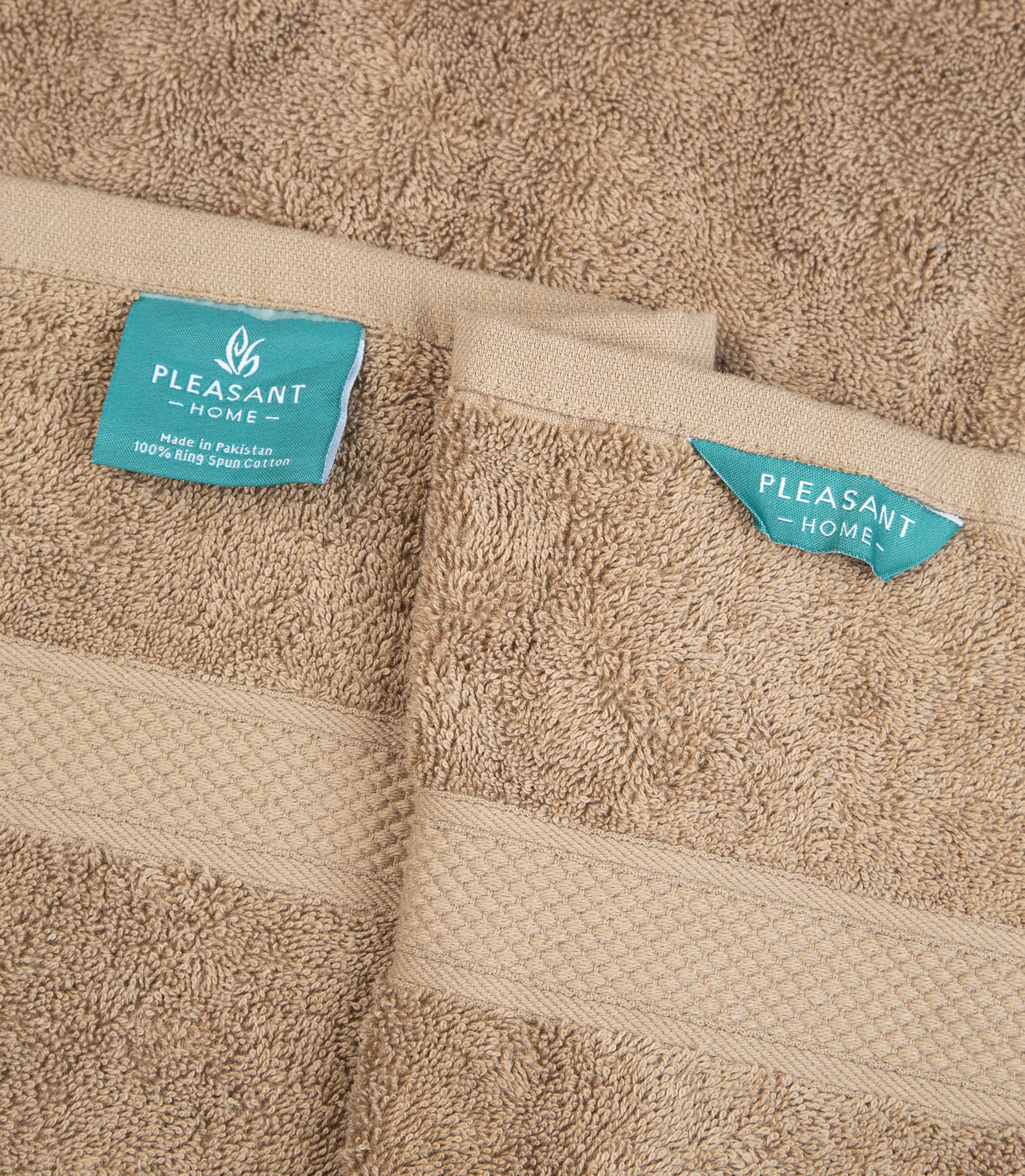 Pleasant Home Bath Towels Set of 6 (24” x 50”) 100% Cotton, 515 GSM | Lightweight, Soft & Highly Absorbent Luxury Towels for Bathroom | for Gym, Pool & Spa | 6 Pack, Gray