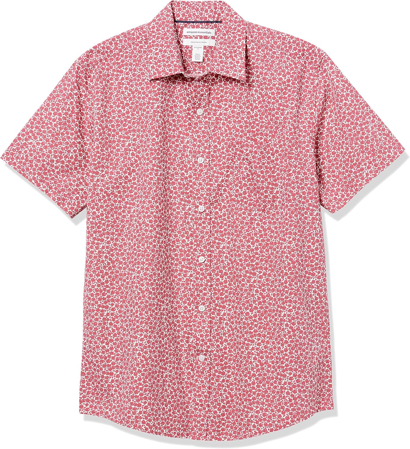 Amazon Essentials Men's Regular-Fit Short-Sleeve Poplin Shirt