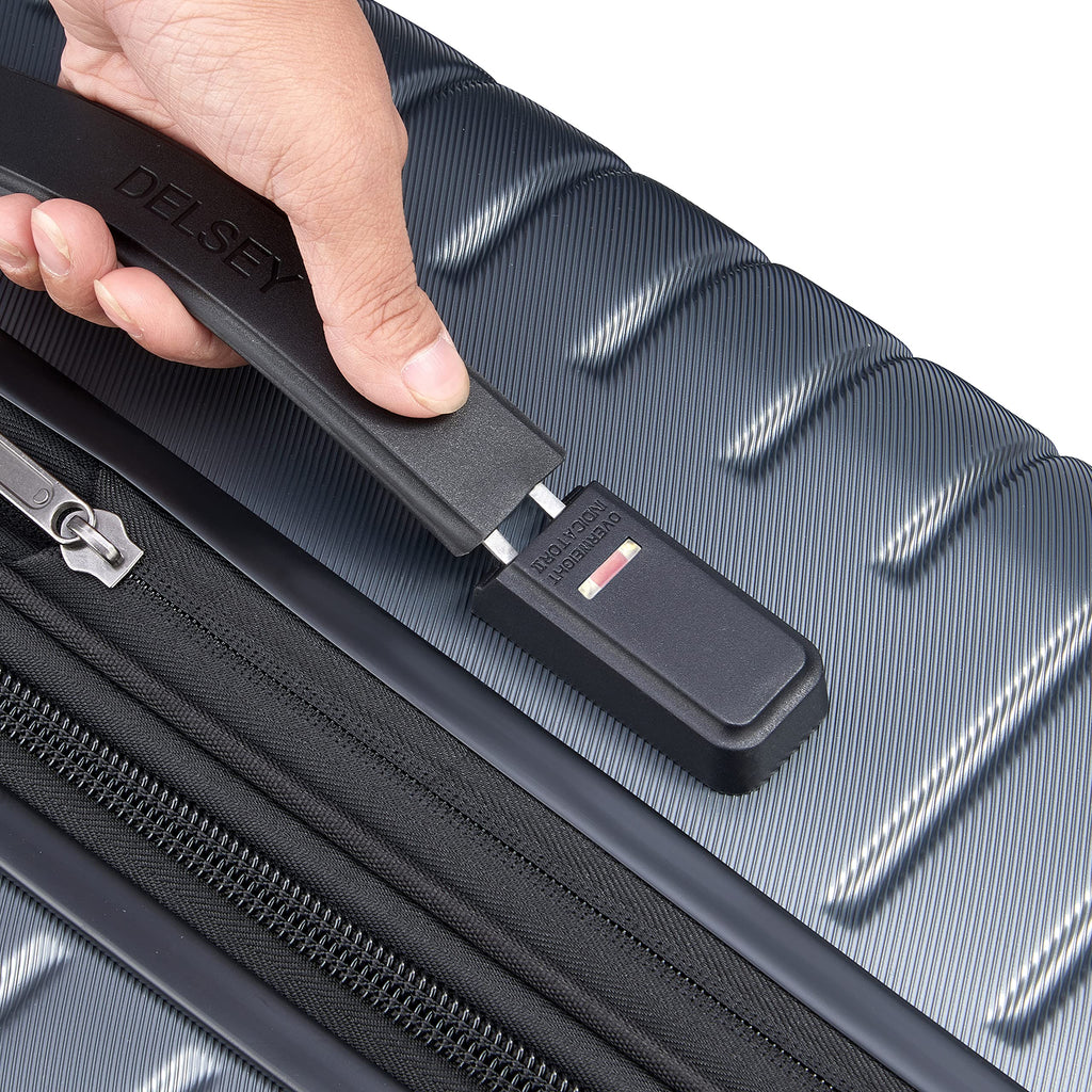 DELSEY PARIS Cruise 3.0 Hardside Expandable Luggage with Spinner Wheels, Black, Carry on 20 Inch