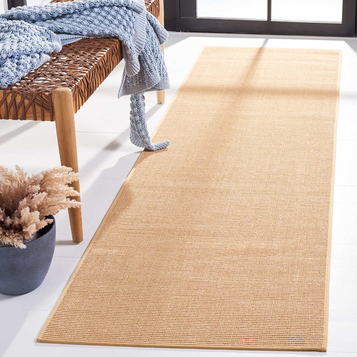 Martha Stewart x SAFAVIEH Area Rug Collection - 1'9" x 2'10", Beige & Ivory, Sisal & Jute, Farmhouse Style, Ideal for Living Room, Bedroom, Office, Dining Space (MSR9501C)