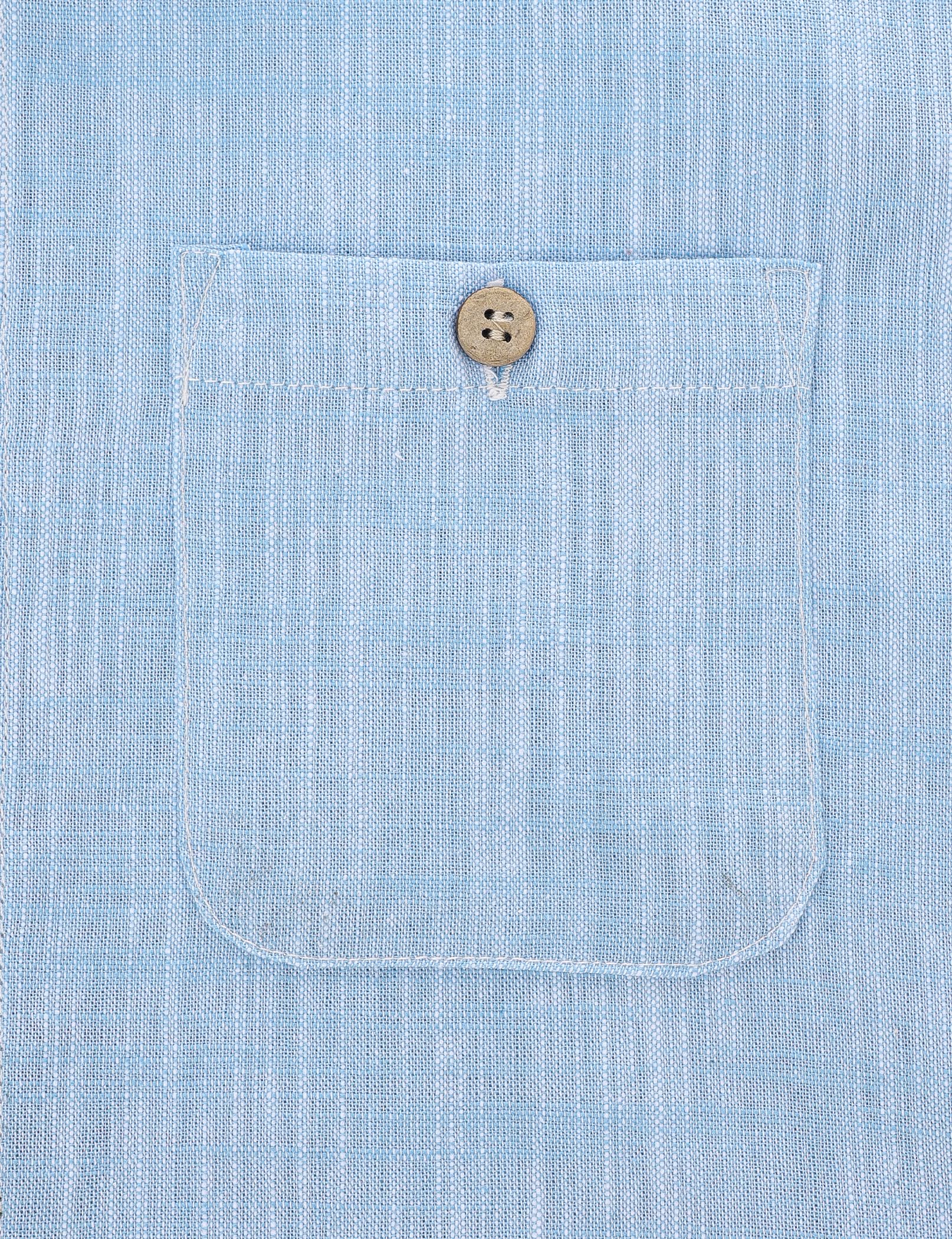JOGAL Boys Chambray Shirts Short Sleeve Button Down Casual Cotton Woven Shirt with Two Pockets for Kids 6-14 Years