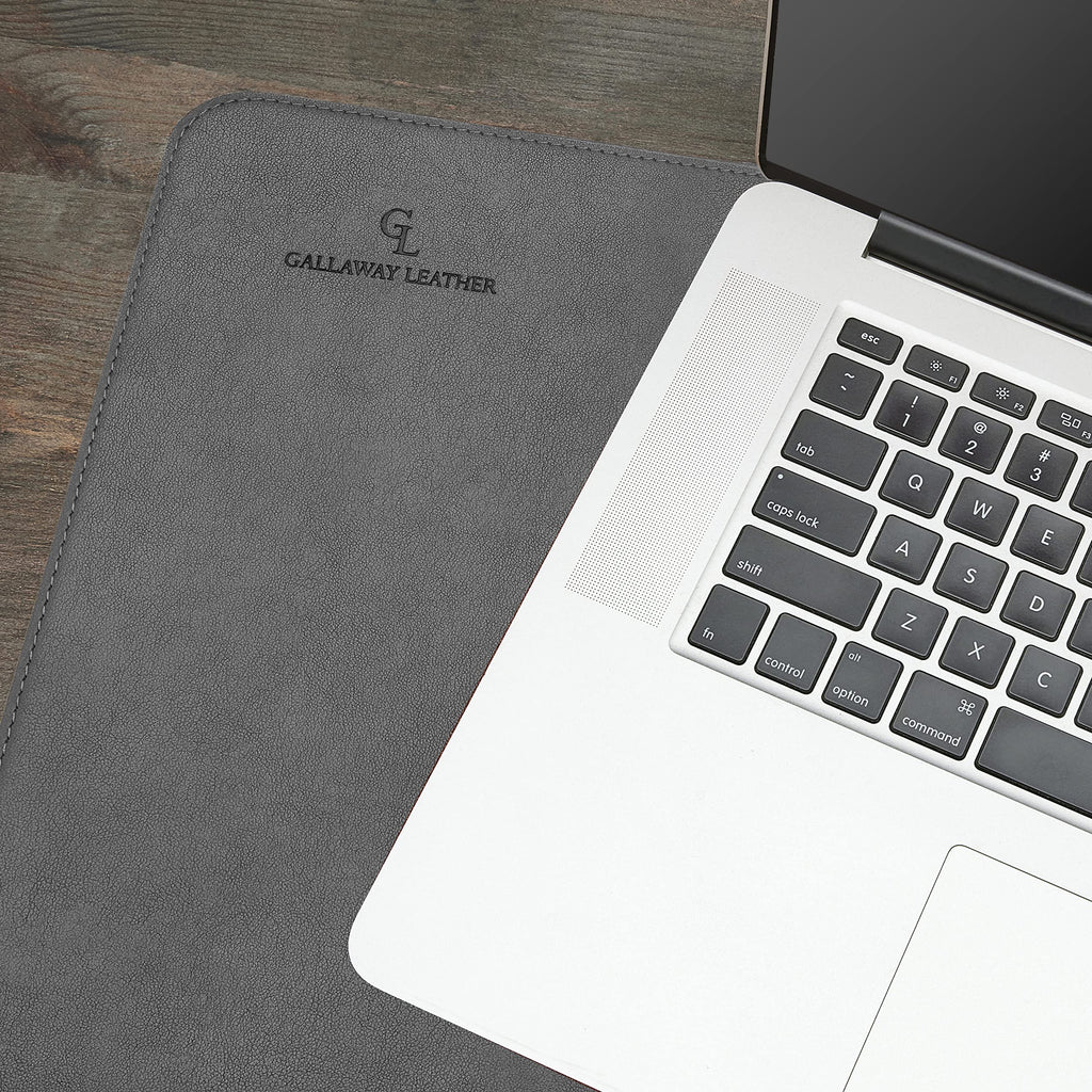 Gallaway Leather Desk Mat,Desk Writing Pad - Office Desk Pad, Medium 24" x 14" Black, Desk Mats on Top of Desks, Gift Ready Elegant Computer Desk Mat Desk Cover Desk Pad Protector PU Leather