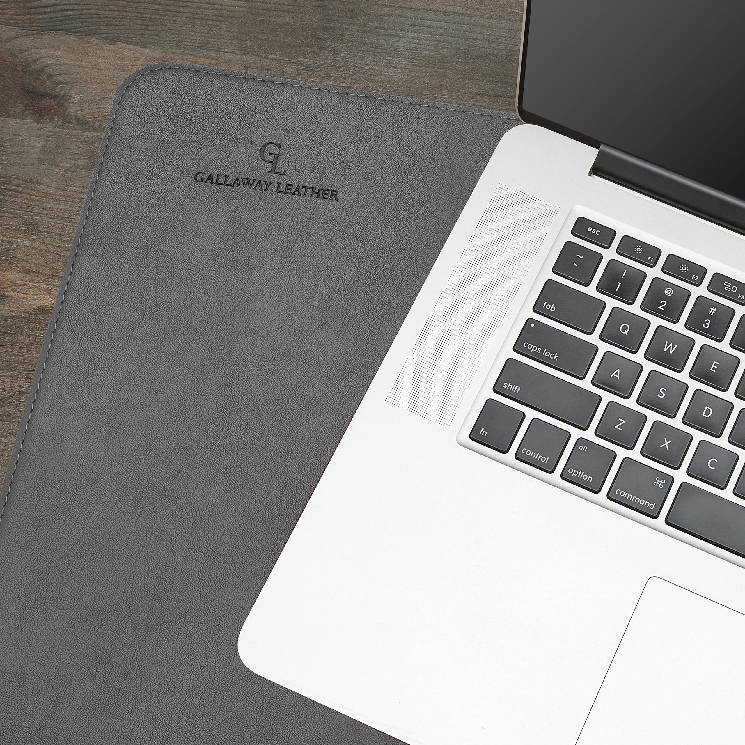Gallaway Leather Desk Mat,Desk Writing Pad - Office Desk Pad, Medium 24" x 14" Black, Desk Mats on Top of Desks, Gift Ready Elegant Computer Desk Mat Desk Cover Desk Pad Protector PU Leather
