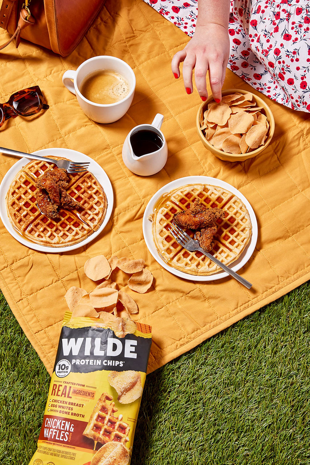 WILDE Protein Chips Barbeque, Thin and Crispy High Protein Snacks, Keto Friendly, Low Carb Chips, Real Ingredients, 1.34oz (Pack of 8)