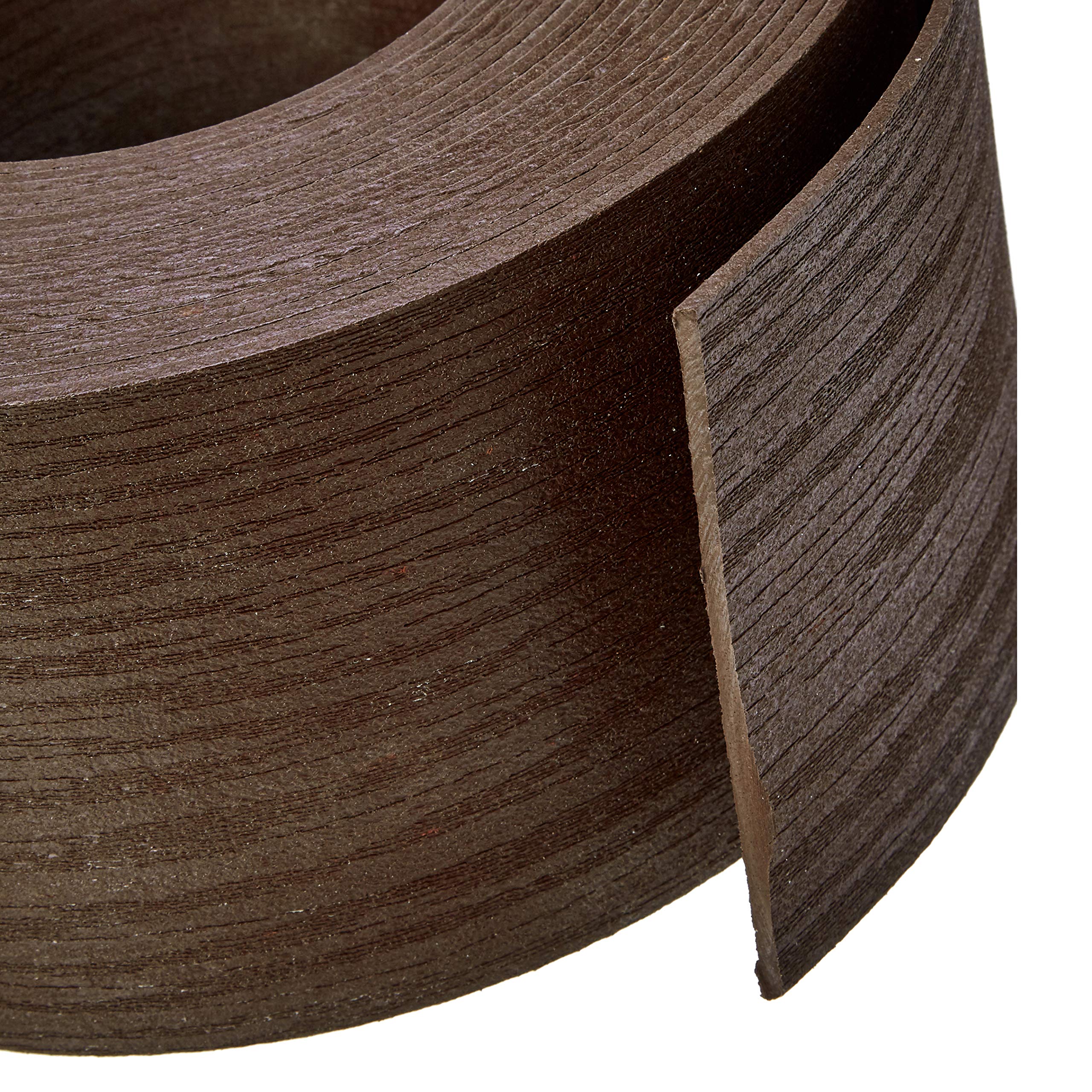 Amazon Basics Flexible Landscape Edging Coil for Garden Border, Flower Beds, Lawn and Pathways, 5 inch x 40ft, Brown, 10 Stakes