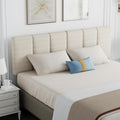 HAOBO Home Upholstered Headboards Foldable Queen/Full Linen Panels with Height Adjustments