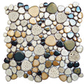 Parrotile Blue Shower Floor Pebbles Tile Bathroom Mosaic Backsplash Wall Tiles (5 Sheets)
