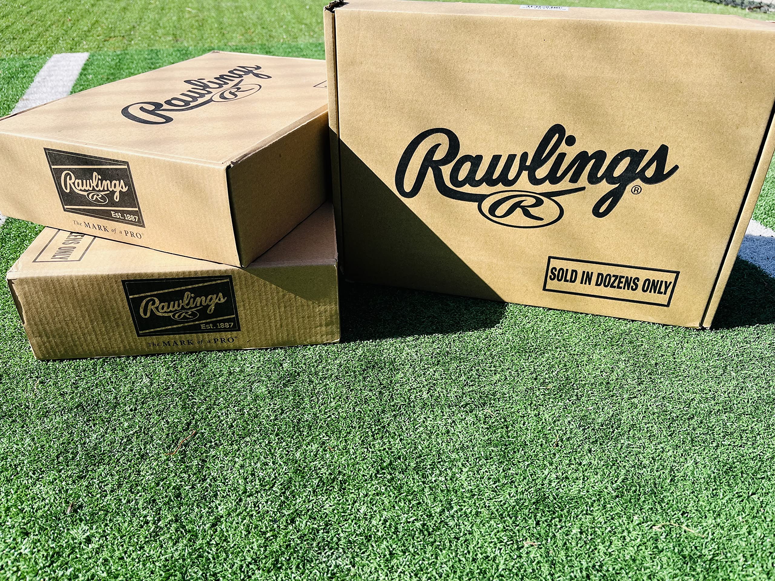 Rawlings | Official League Baseballs | Competition Grade | ROLB1 | Youth/14U | Game/Practice Use | 12 Count