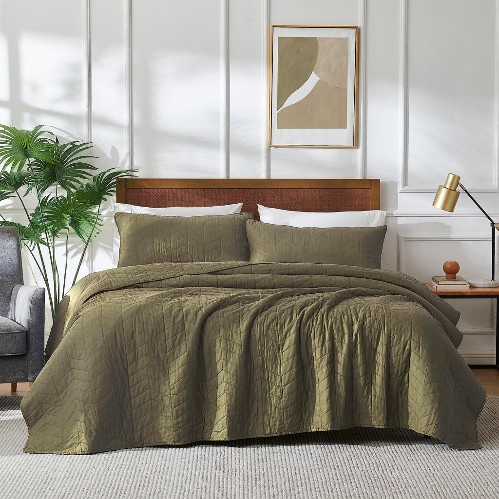 palassio Beige Cotton Quilt Twin Size Bedding Sets with Pillow Sham, White Lightweight Soft Bedspread Coverlet, Tan Cream Quilted Comforter Bed Cover for All Season, 2 Pieces, 68x86 inches