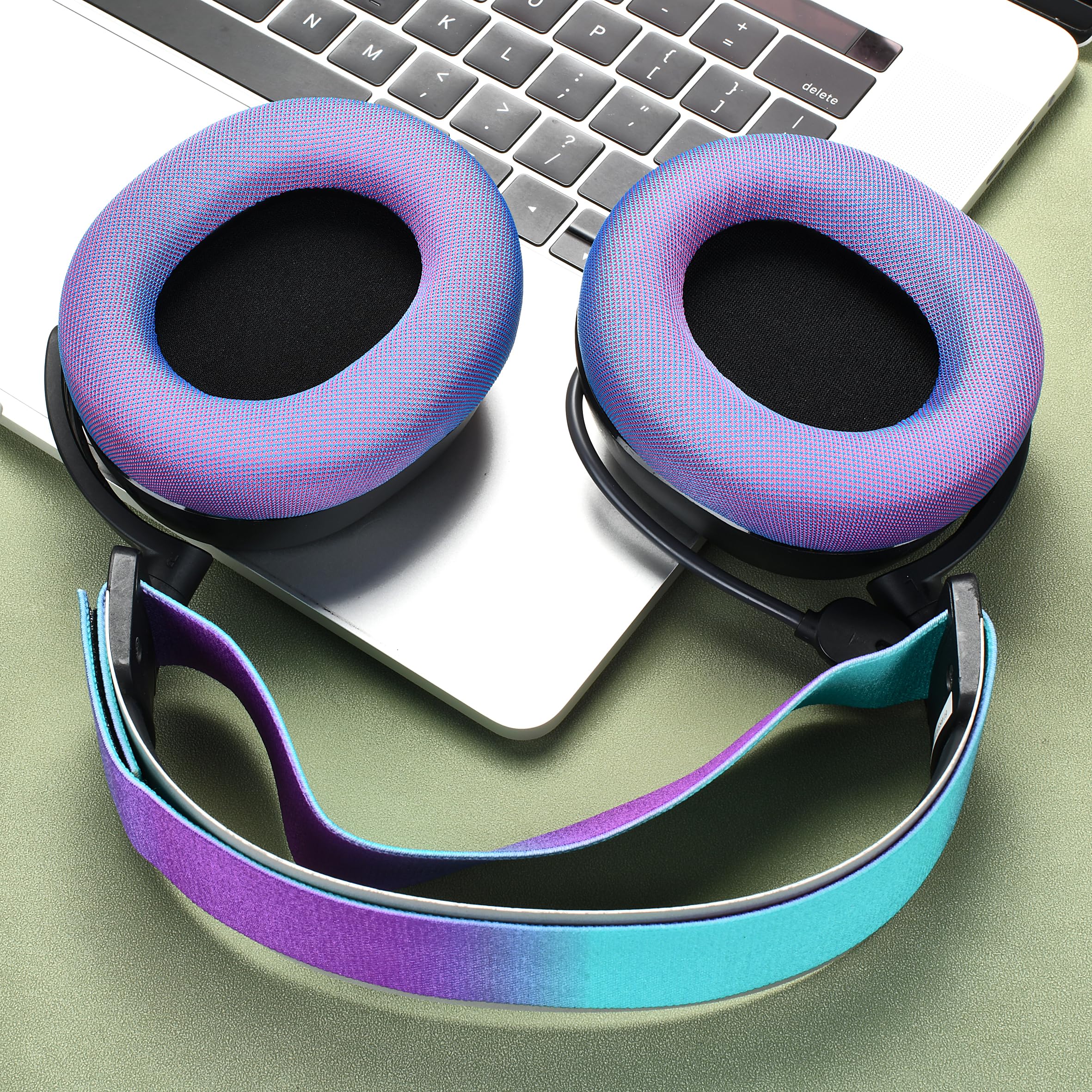 Arctis 3/5 / 7/9 Replacement Black Fabric Ear Pads Cushion Compatible with SteelSeries Arctis 3 / Arctis 5 / Arctis 7 Arctis 9 / Arctis 1 / Arctis pro Lossless Wireless Gaming Headset Headphone